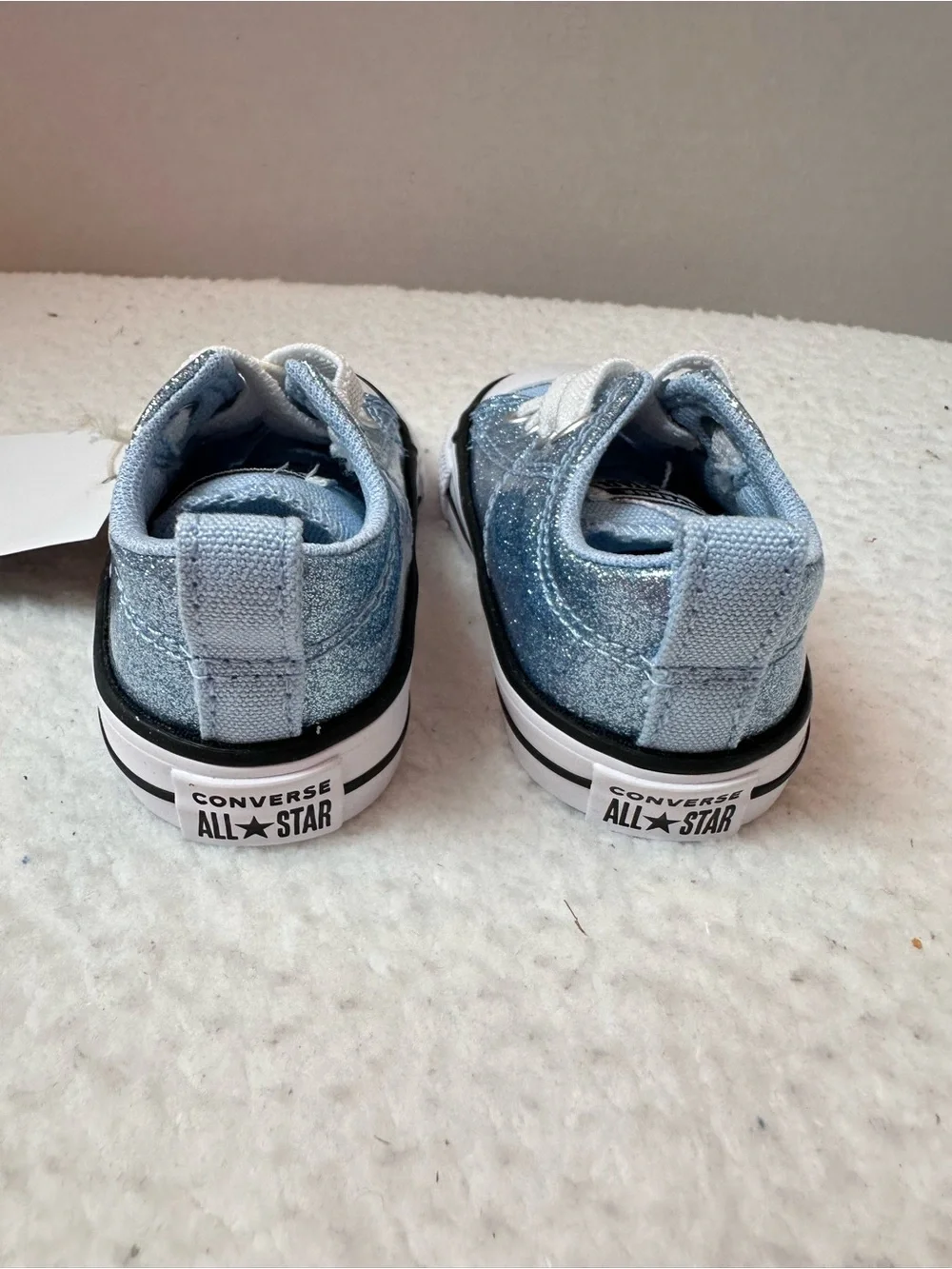 Baby Converse Blue Glitter Sneakers